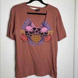TopShop V-Cut Band Tee